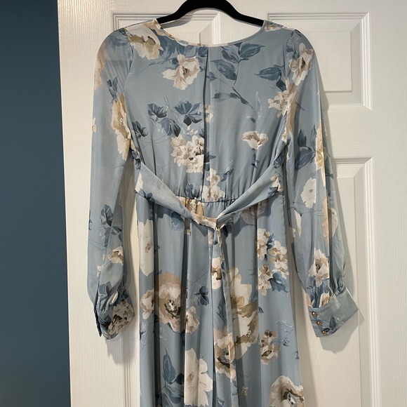 Floral Chiffon Maternity Maxi Dress - Picture 4 of 7